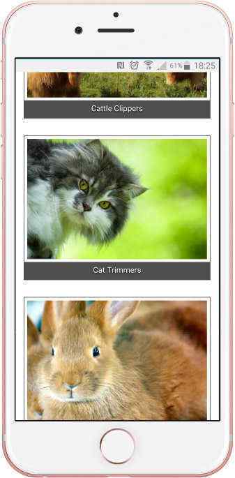 Mobile Example of the Masterclip website